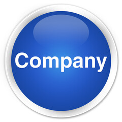 Company premium blue round button