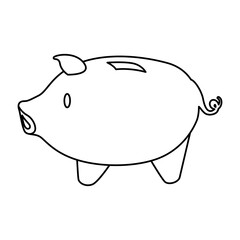 Piggy money savings icon vector illustration graphic design