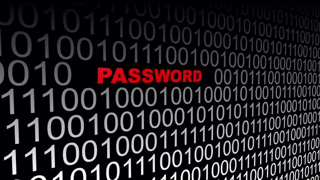 4k,Binary source code,password,data digital display,future tech background.