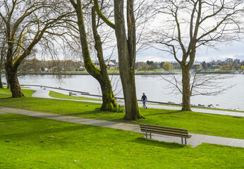 Beautiful Stanley Park in Vancouver - VANCOUVER - CANADA - APRIL 12, 2017