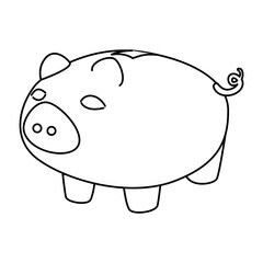 Piggy money savings icon vector illustration graphic design