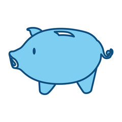 Piggy money savings icon vector illustration graphic design