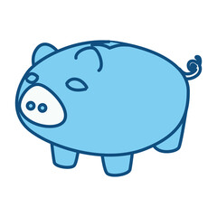 Piggy money savings icon vector illustration graphic design