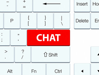 Chat red keyboard button