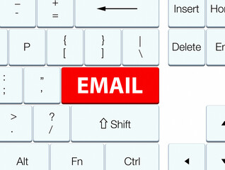 Email red keyboard button