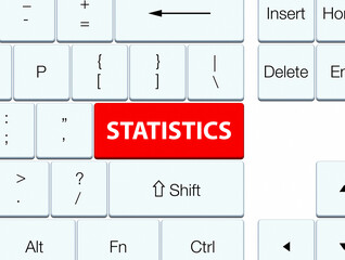 Statistics red keyboard button