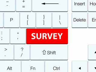 Survey red keyboard button