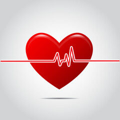 Heart cardiogram - vector illustration