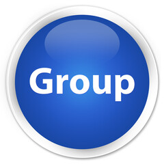 Group premium blue round button