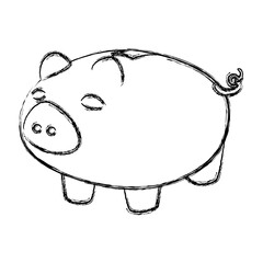 Piggy money savings icon vector illustration graphic design