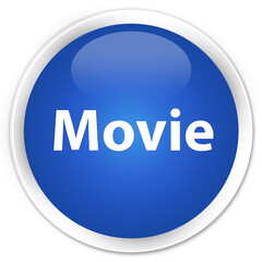 Movie premium blue round button