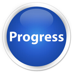 Progress premium blue round button