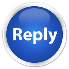 Reply premium blue round button