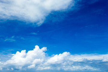 blue sky background with tiny clouds
