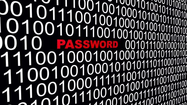 4k,Binary source code,password,data digital display,future tech background.