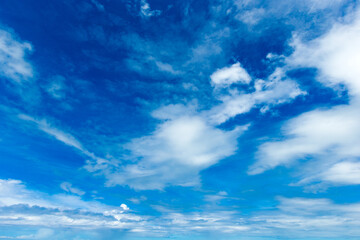 Naklejka na ściany i meble blue sky background with tiny clouds