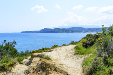 The picturesque cliffs near Sidari - Corfu island in Greece