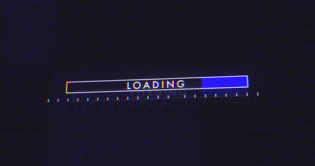 Abstract Digital User Interface HUD Loading Bar in Cyber Space
