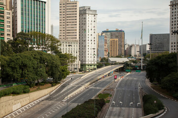 Empty streets in Sao Paulo - Brazil