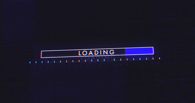 Abstract Digital User Interface HUD Loading Bar in Cyber Space