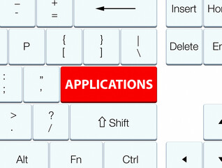 Applications red keyboard button