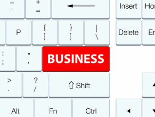 Business red keyboard button