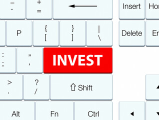 Invest red keyboard button