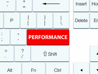 Performance red keyboard button
