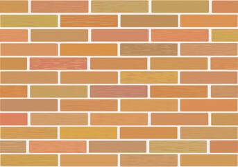 Masonry of brown bricks different shades. 