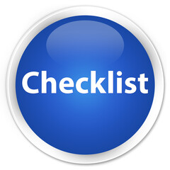 Checklist premium blue round button