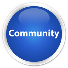 Community premium blue round button