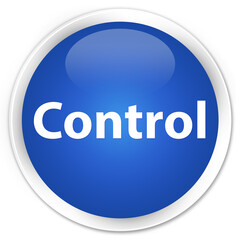 Control premium blue round button