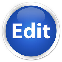 Edit premium blue round button