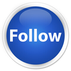 Follow premium blue round button