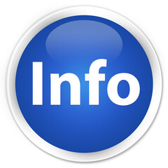 Info premium blue round button