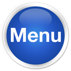 Menu premium blue round button