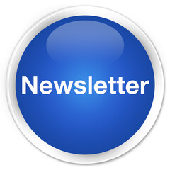 Newsletter premium blue round button
