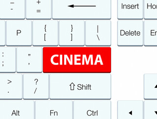 Cinema red keyboard button