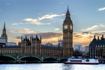 Big Ben and westminster bridge in London