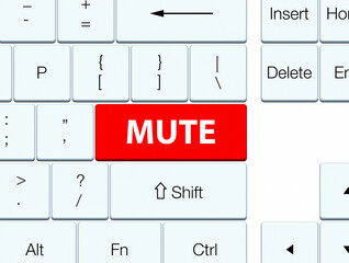 Mute red keyboard button