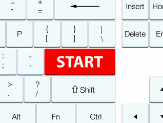 Start red keyboard button