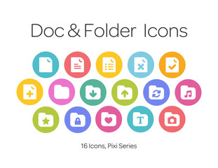 Document & Folder Icons, Pixi Series