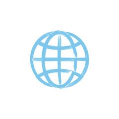 The globe icon. Globe symbol.