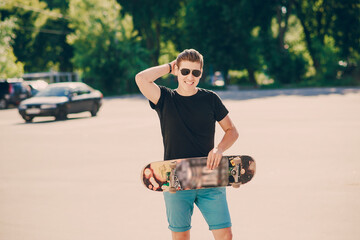 man on a skateboard