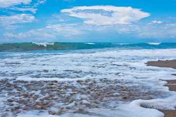 Fototapeta premium Waves of Mediterranean Sea. Belek. Turkey