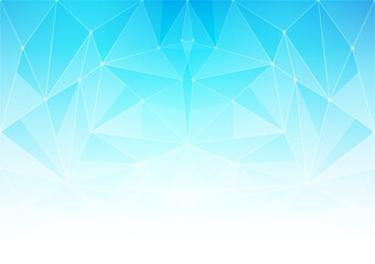 Abstract polygonal bright background with connecting dots and lines.