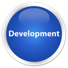 Development premium blue round button