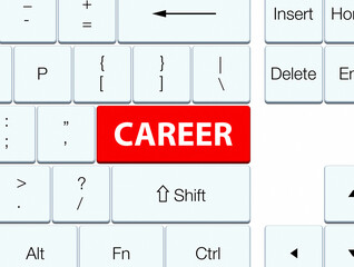 Career red keyboard button