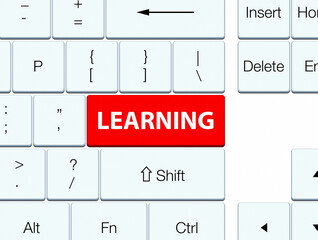 Learning red keyboard button