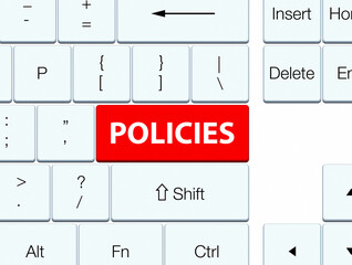 Policies red keyboard button